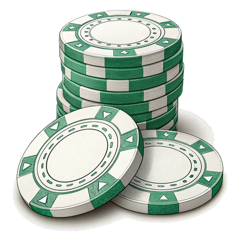 Line drawing of a stack of casino chips